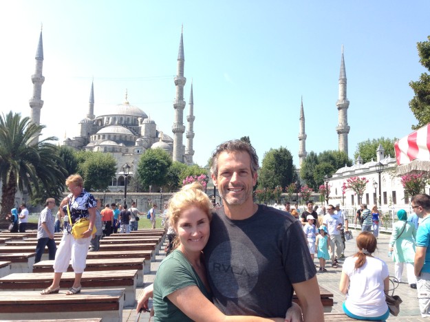 Tom and I in front of the Hagia Sophia.